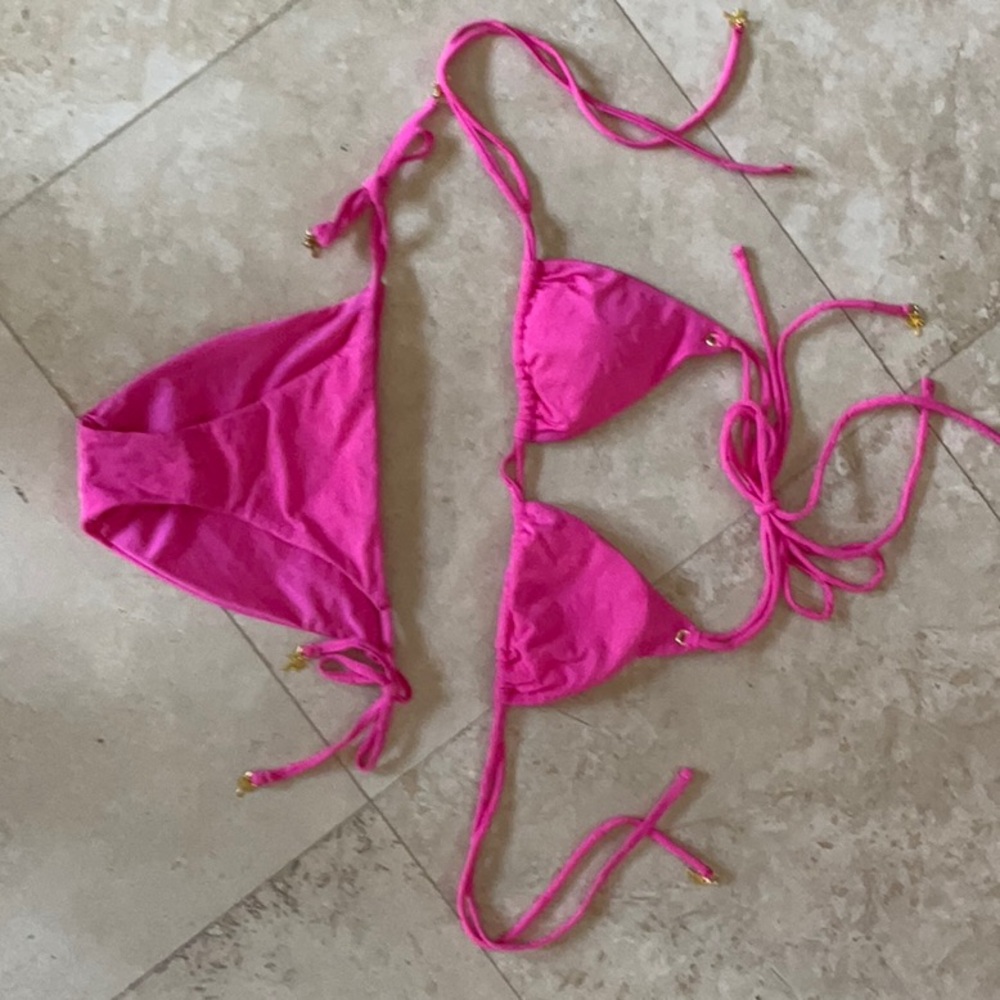 Trina Turk String Bikini hot pink size 2